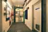 The main spine corridor. The door on the right is the police picquet room (Nick Catford)