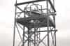 Microwave tower in the roof of the MHQ for communications with the Naval wireless station at Fort Staddon (Bob Jenner)