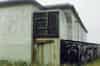 Main air intake. The black lean-to lump on the right is the covered passageway to the generator house (Richard Lamont)