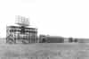 The intermediate transportable installation at Sopley with a Type 8C radar with transmitter and reciver aerials above and below the gantry