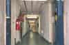 Lower spine corridor with the air conditioning plant room to the left and the lower ops room to the right (Sub Brit Collection)