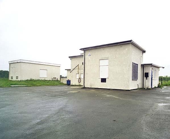 The original Rotor guardhouse seen from the rear. The higher section at the back of the building houses the plant hoist above the stairwell. The new generator building can be seen on the left (Nick Catford)