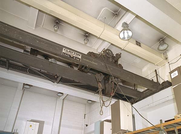 The gantry crane inside the D1 Preparation building for RAF Scampton (Nick Catford)