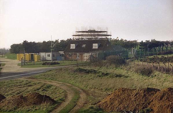Radome under construction at Trimingham in the early 1990's (Mike Peters)