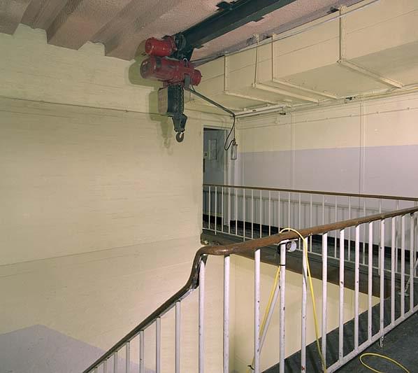 The main stairwell and equipment hoist (Nick Catford)