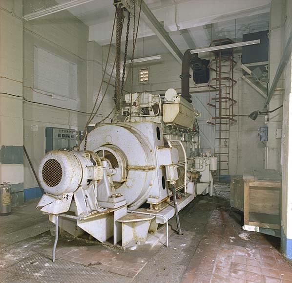 The generator still in place in the standby set house (Nick Catford)