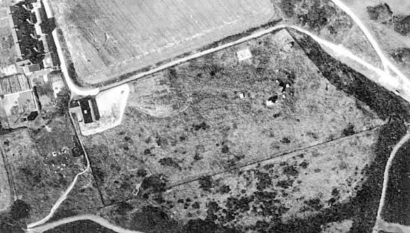Aerial view 1965. Left to right: Fairlight ROC post, ROTOR guard house, AC Cooler plant moist air exit, Emergency exit, T14 Plinth, Electrical substation 