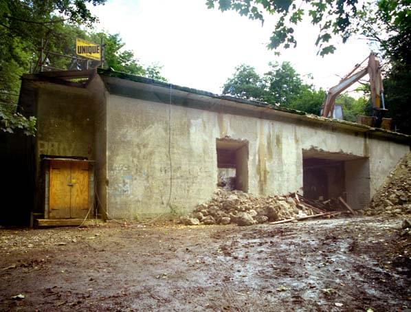 The front of the bunker showing the windows cut through the walls (Nick Catford)