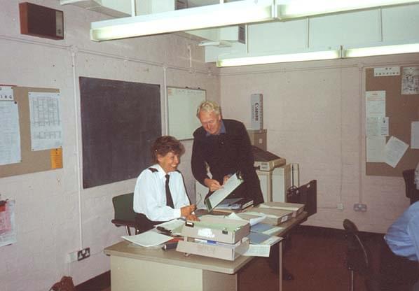 The Comcen in operation during the last exercise in September 1993 (Ray West)