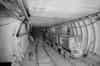 Construction of extension in 1952. Lower half of twin 12' diameter tubes at the bese of the old west shaft. Tubs waiting transport to the surface by the exisring lift (BT Archives)