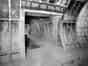 Construction of extension in 1952. New 12' diameter passage between 16' 6" diameter tubes. Junction between steel and concrete rings in right foreground (BT Archives)