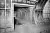 Construction of extension in 1952. New 12' diameter passage between 16' 6" diameter tubes. Junction between steel and concrete rings in right foreground (BT Archives)