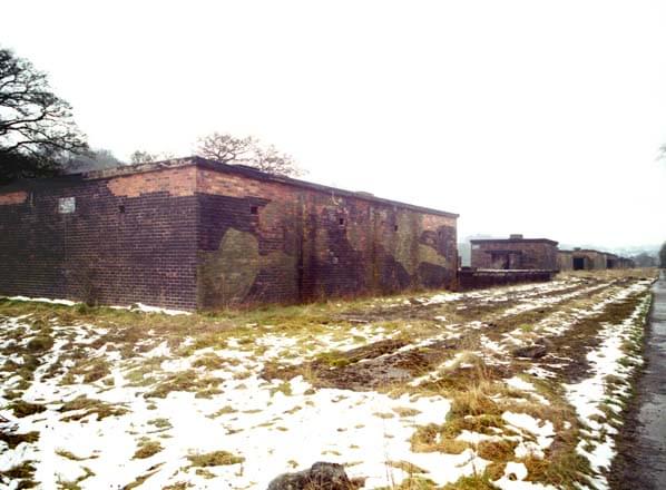 Building 149 - note the camouflage paint with the railway loading platform behind (Nick Catford)
