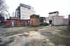 The large compound at the rear of the south entrance. The buildings to the left of the ventilation shaft is the administration office for all eight shelters (Nick Catford)