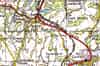 1960s One Inch Ordnance Survey Map showing the tracks dipping underneath the Eastbourne Road. The overbridges to the east are still extant but the reconstruction of the A267 as the Mayfield bypass reused the original line of the track and the longer Mayfield tunnel was destroyed in the process. 