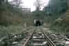 This image, shot in March 1986 like the rest of this series, shows the track still in situ nearly a year after closure. This is the western portal (Nick Catford)