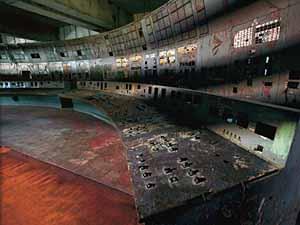The control room after the accident 