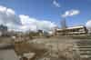 The deserted town centre central square with the Cultural Palace to the right (Robin Ware)