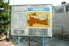 The 30 kilometer barrier at the entrance to the exclusion zone - the map shows the exclusion zone (Nick Catford)