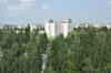 Pripyat seen from the roof of the Polissya Hotel. The ferris wheel in the amusement park can be seen in the foreground (Nick Catford)