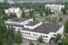 Pripyat - view from the roof of one of the the 16 storey apartment blocks showing the central square with the Cultural Palace to the left and the Polissya Hotel to the rear (Nick Catford)