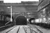 The eastern portal of the Wapping tunnel seen in the 1957