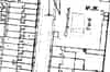 The Myrtle Street ventilation shaft shown on a 1:200 scale map from 1908. Although called the Myrtle Street shaft it was actually in Chatham Street. The shaft tower had been demolished and the shaft capped by 2014 