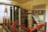 Switchboard Control Rack with stairs down to Signals and Telephone Exchange in front (Chris Rayner)