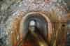 Section of the 19th century tunnel reinforced in the late 1930s (Chris Rayner)