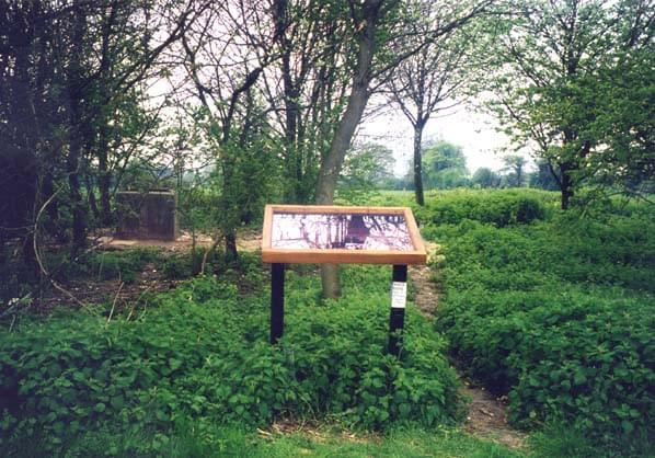 The new interpretation board. The restored access shaft (Neville Cullingford)