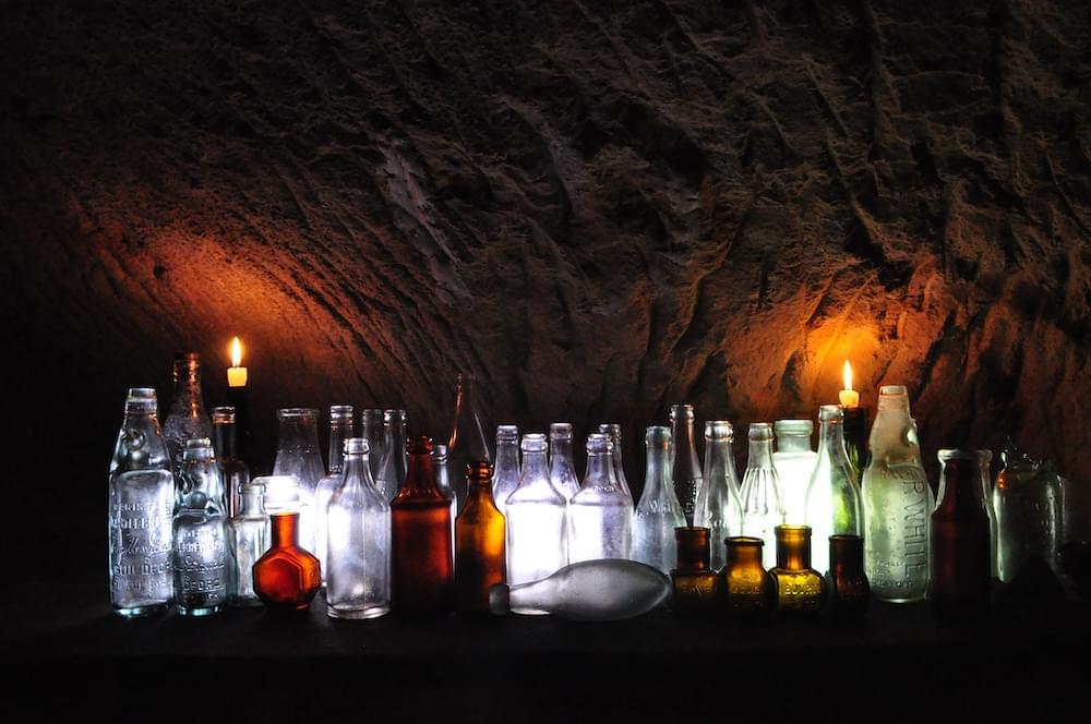 Bottles in the caves (Sam Dawson)