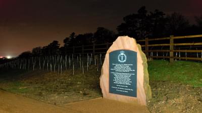 Stone commemorating former Arborfield ROC Post. (Jack Watkins)