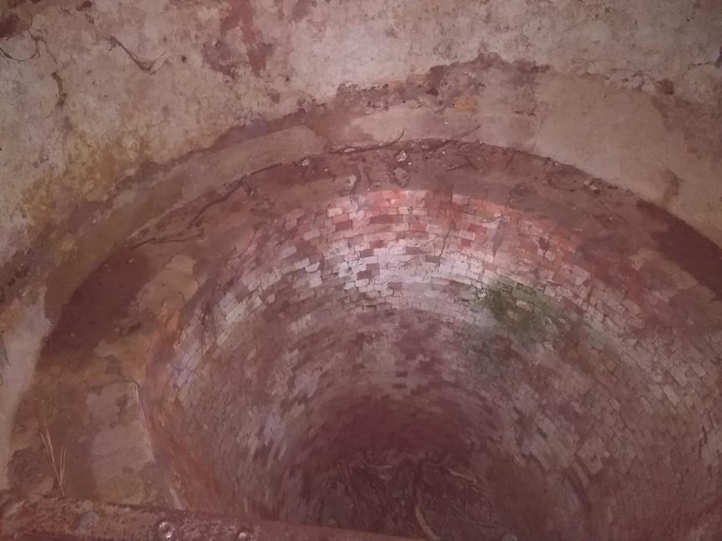 Looking down into the Body of Greys Court Ice House. (Martin Dixon)