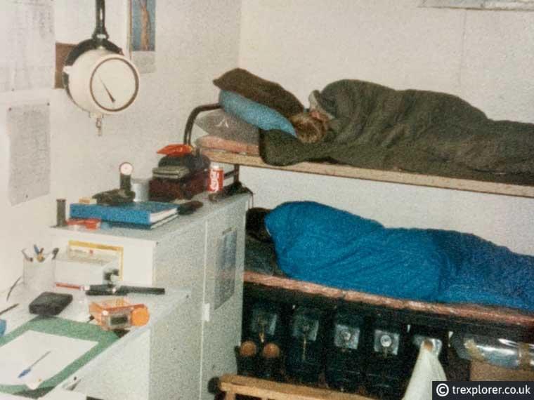 Another one of Stephen Hall’s photos of his team members sleeping in the ROC post. (Marc Heighway)