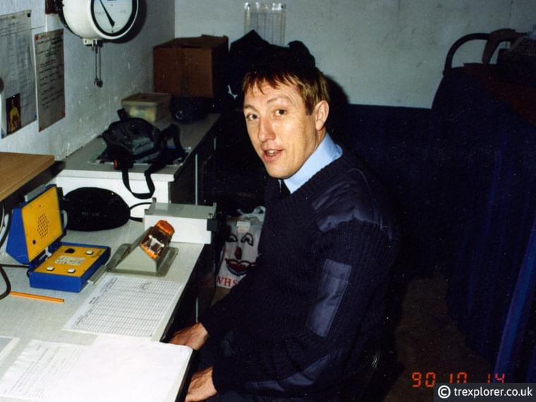 Another of Steve Hall’s colleagues on practice duty inside the Lepe Beach bunker (Marc Heighway)