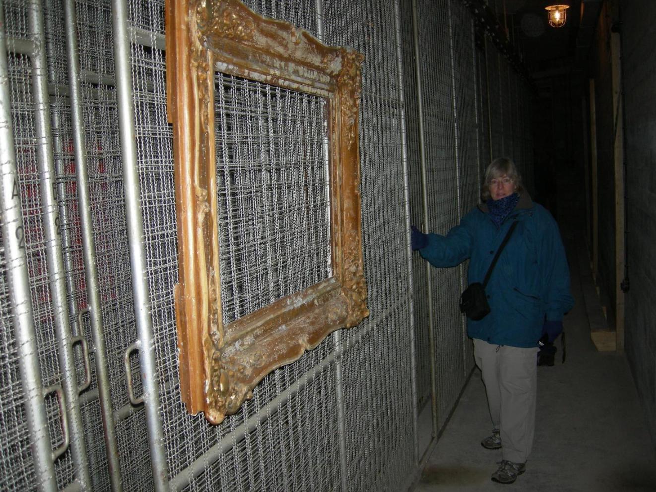 The frames within the vault where art treasures were stored in World War II. (Martin Dixon)