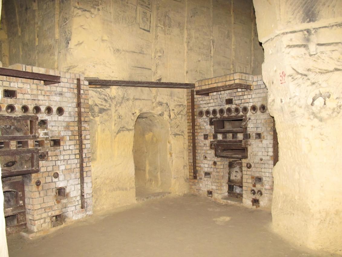 Ovens built in Zonneberg Quarry as part of the World War II air-raid shelter. (Clive Penfold)
