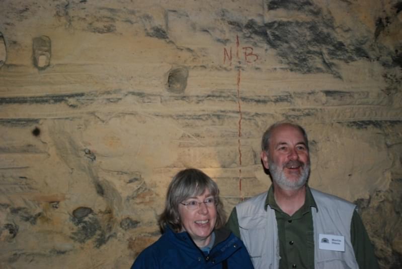 The International boundary within De Keel Quarry - Netherlands to the left and Belgium to the right. (Ken Geddes)
