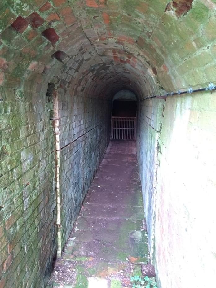 The entrance passage to Hanbury Hall Ice House (Martin Dixon)