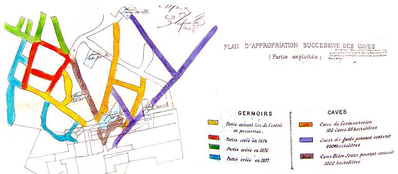 Plan of the Sèvres Brewery c 1873, when owned by Fanta. (SAHS archive)