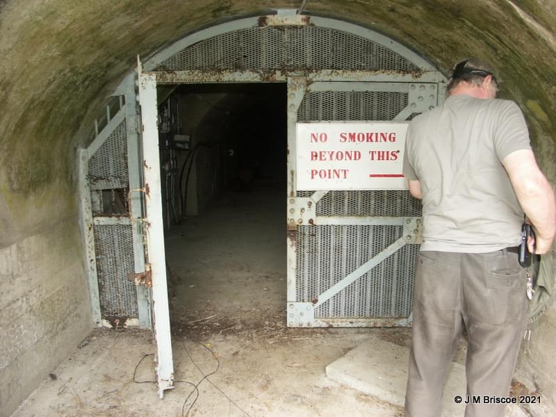 Inchindown Underground Oil Tanks - entrance to one of the tunnels (J M Briscoe)