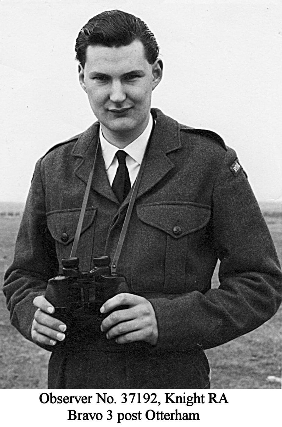 Observer Rod Knight who worked at Otterham ROC post (Rod Knight)