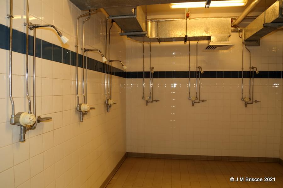 RAF Machrihanish - United States Navy NSWU 2 Seals Training Establishment - showers (Martin Briscoe)