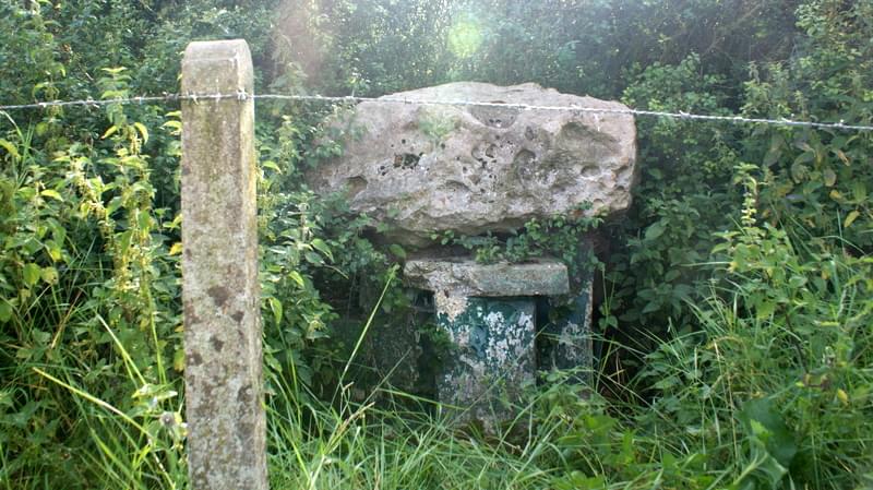 The post has now been sealed with a large boulder. (Jack Watkins)