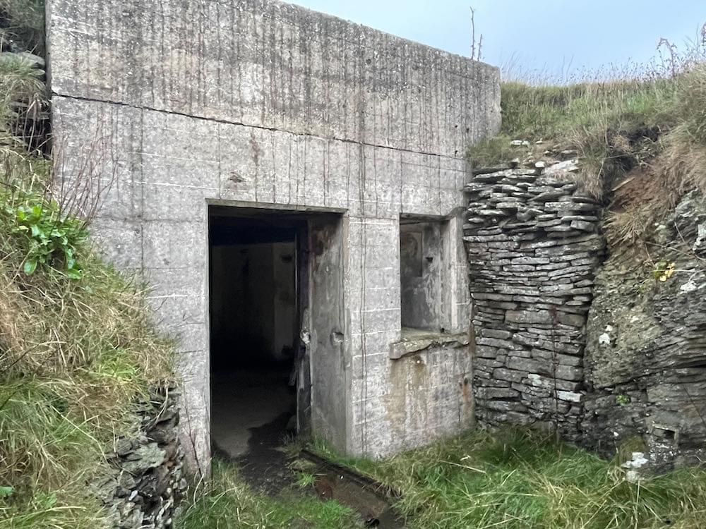 New rock cut trenhces were dug to re-use the WW1 ammunition stores (Neil Iosson - 2021)