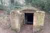 The entrance passageway to Blicking Ice House. The earth cover has probably eroded over the years. (Martin Dixon)