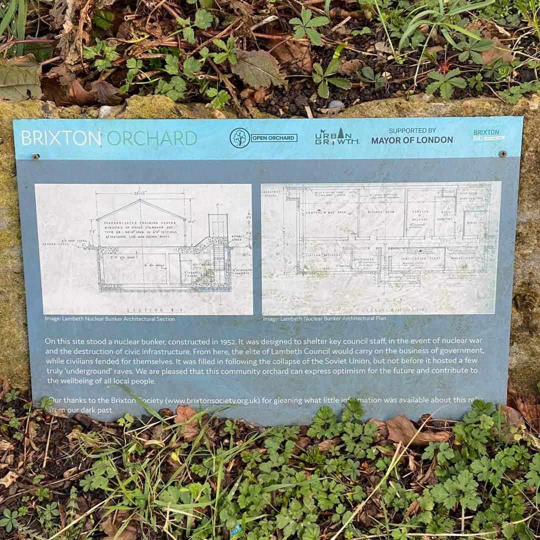 Information sign at the site (Callum Cromwell / Brixton Orchard)