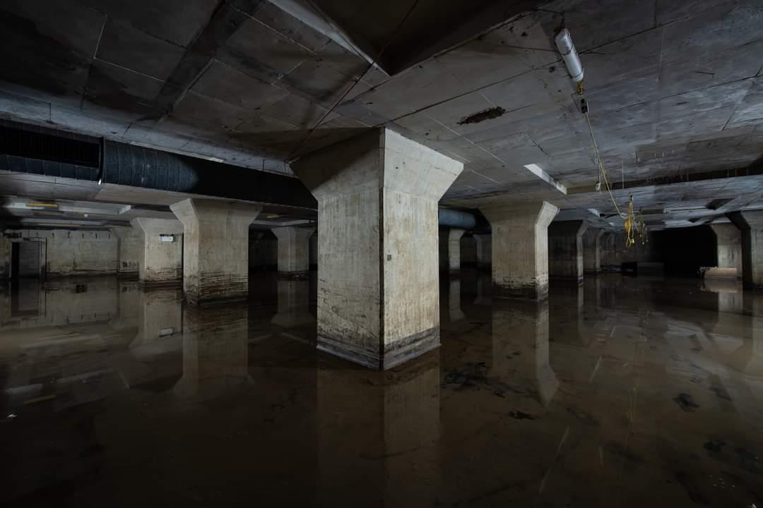 Partially flooded lower floor (Callum Cromwell - 2023)