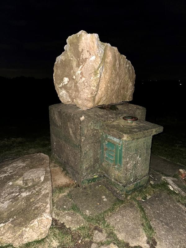 Brassington ROC Post, 2024, complete with a large rock on top of the hatch. (Tom Hayes-Bradley )