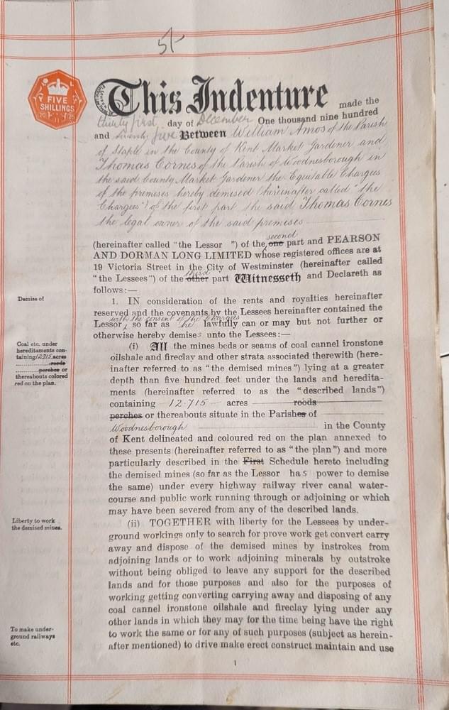 Legal documents (Courtesy of Simon Mallet)